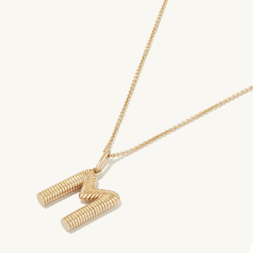Mejuri Bold Letter Pendant Necklace - M
